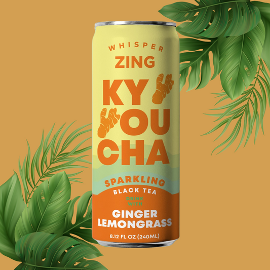 Sparkling Black Tea with Ginger Juice & Lemongrass