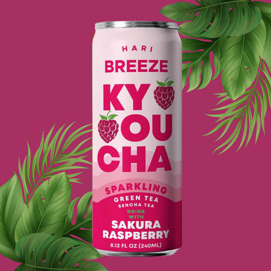 Sparkling Green Tea with Sakura, Raspberry & Sencha