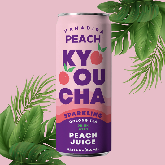 Sparkling Oolong Tea with Peach Juice