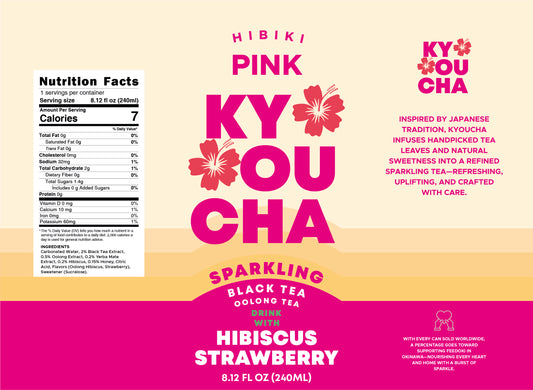 Sparkling Black Tea with Hibiscus, Strawberry & Oolong