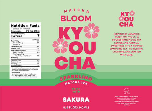 Sparkling Green Tea with Matcha & Sakura